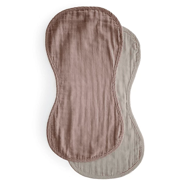 Mushie Spucktuch Musselin Natural/Fog 2er-Pack 1 Mushie Spucktuch Musselin Natural/Fog 2er-Pack