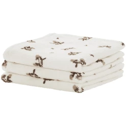 Noppies Baby Comfort Noppies Spucktücher Blooming Clover Jet Stream 3er-Pack