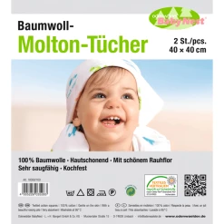 Odenwälder Moltontücher 2er-Pack Weiß