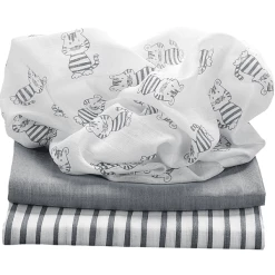 Odenwälder Mullwindeln 3er-Pack Grau 80 X 80 Cm