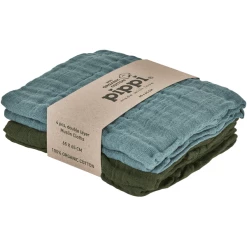 Pippi Muslin Tücher 4er Pack Lead