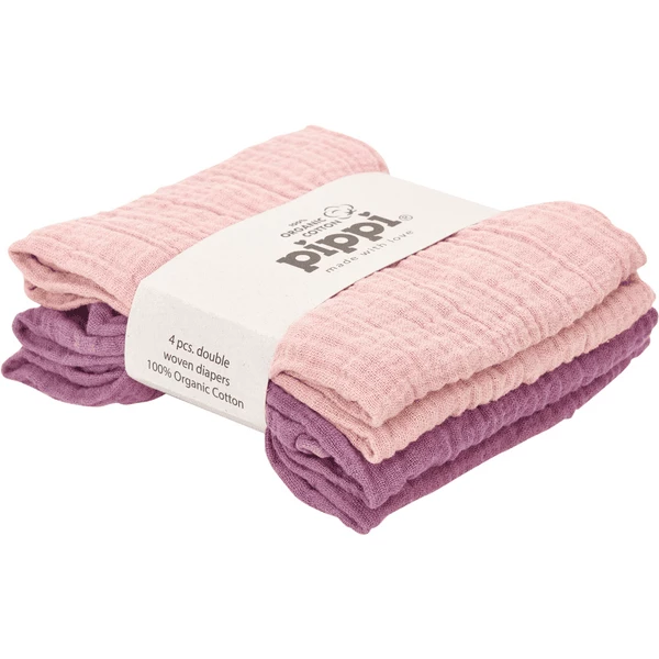 Pippi Muslin Tücher 4er Pack Pale Mauve 1 Pippi Muslin Tücher 4er Pack Pale Mauve