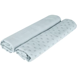 Roba Puck- Und Stilltuch 2er Set Lil Planet Hellblau 120 X 120 Cm