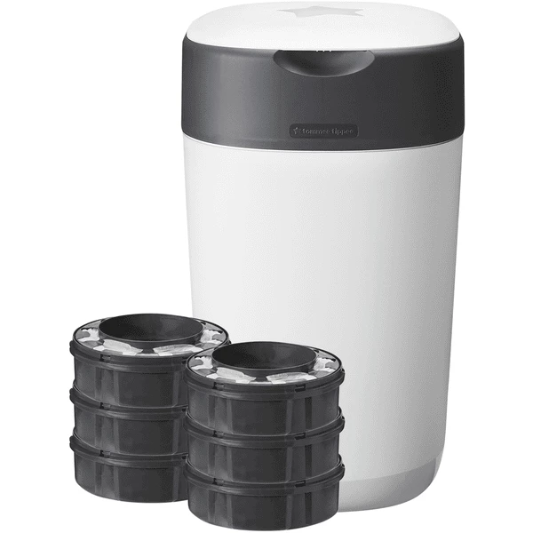 Tommee Tippee Twist & Click Advanced Windeleimer, Inkl. 6 Kassetten Mit Nachhaltig Gewonnenem, Antibakteriellem Greenfilm In Weiß 1 Tommee Tippee Twist & Click Advanced Windeleimer, Inkl. 6 Kassetten Mit Nachhaltig Gewonnenem, Antibakteriellem Greenfilm In Weiß
