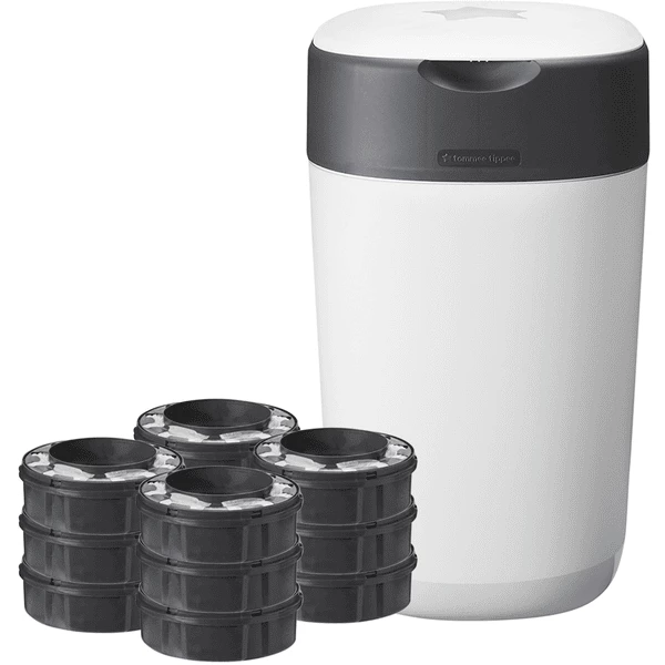 Tommee Tippee Windeleimer Twist & Click Sangenic, Inklusive 12x Nachfüllkassetten, Weiß 1 Tommee Tippee Windeleimer Twist & Click Sangenic, Inklusive 12x Nachfüllkassetten, Weiß