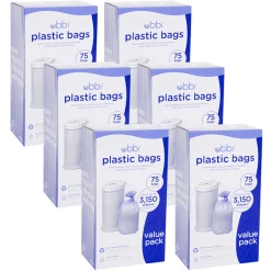Ubbi® Plastikbeutel 75 Stück, 6er Pack