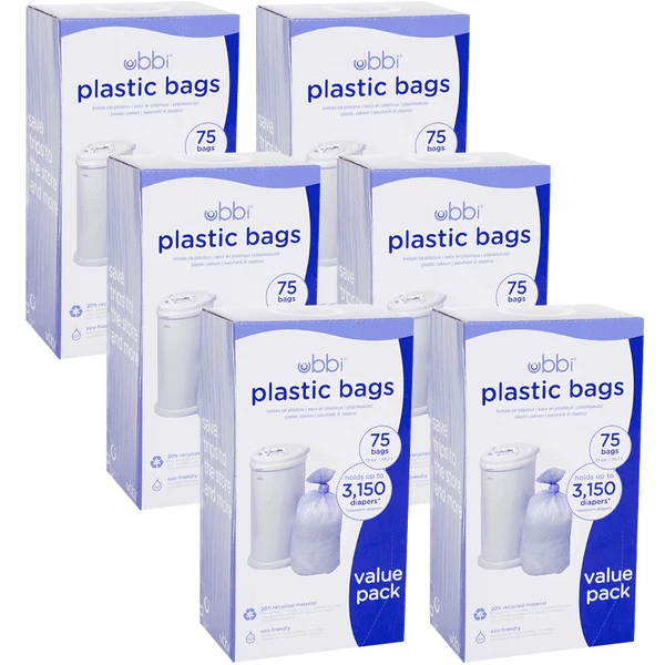Ubbi® Plastikbeutel 75 Stück, 6er Pack 1 Ubbi® Plastikbeutel 75 Stück, 6er Pack